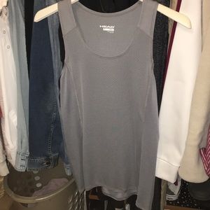 head workout women’s grey tank top